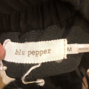 Black scalloped shorts